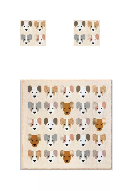 Miniature Dollhouse Tan Dog Quilt Top Computer Printed Fabric 25 Miniature Dollhouse Tan Dog Quilt Top Computer Printed Fabric 25