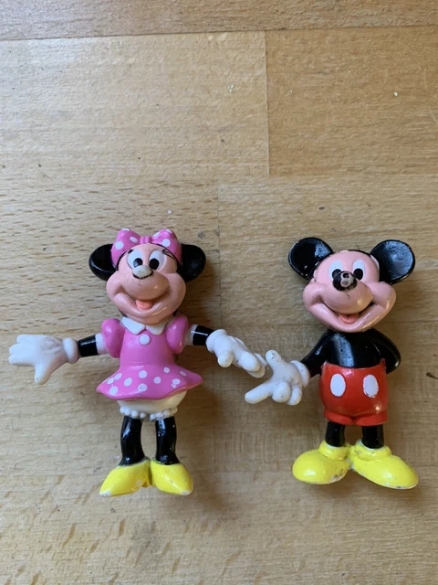 Disney Minnie Mickey Mouse Pink House Cottage Playset 2 Mini Figures Furniture 2