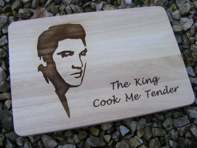 Elvis Presley The King Bamboo Chopping Cutting Cheese Board Valentine Gift Idea