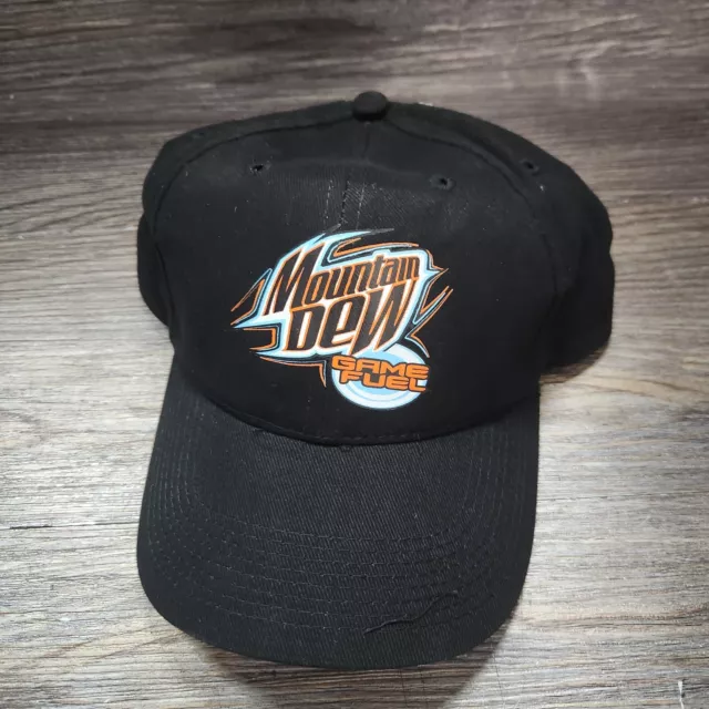 Mtn Dew Mountain Game Fuel Energy Drink Hat Black SnapBack Baseball Cap