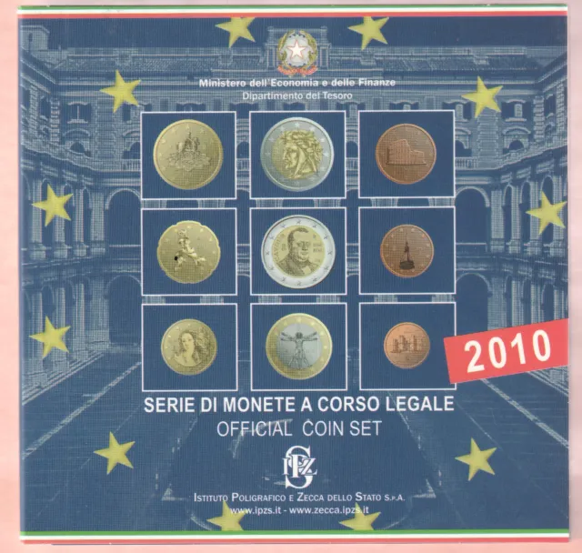 COFFRET EUROS ITALIE 2010 NEUF FDC - 8 MONNAIES + 2€ COMMEMEO Comte Cavour