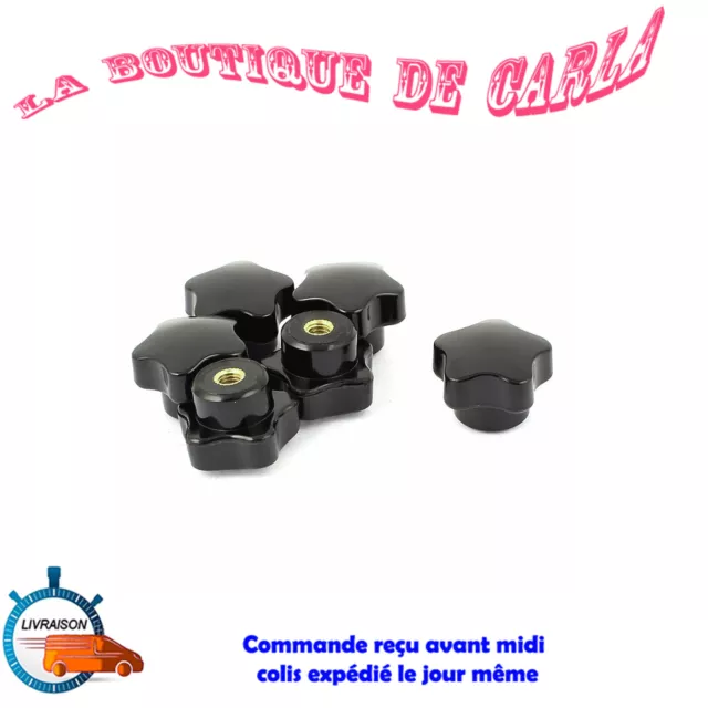 Écrous De Serrage Bouton Forme étoile M6 6 mm Filetage Femelle