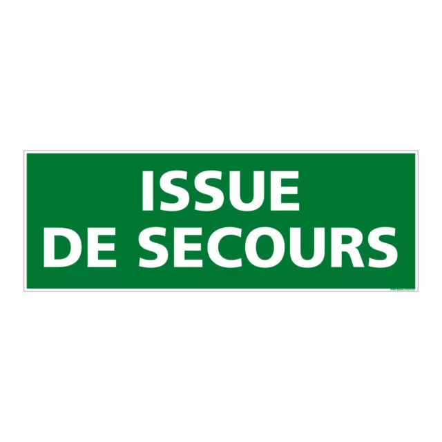 Panneau Issue de Secours. Panneau Sortie de Secours. Signalisation Évacuation et