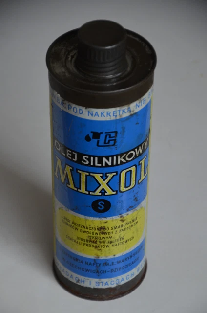 Alte Öldose Oil Can - MIXOL - Raffinerie Czechowice-Dziedzice, Polen 1970er Jahr