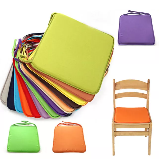 40x40cm Chair Seat Cushion Indoor Outdoor Soft Tie On Chair Pad Home Decor