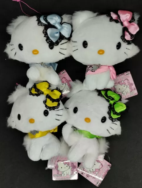 Complete Set of 4 Charmmy Kitty 6" Plush Doll 2005 New Old Stock w/ Hang Tag