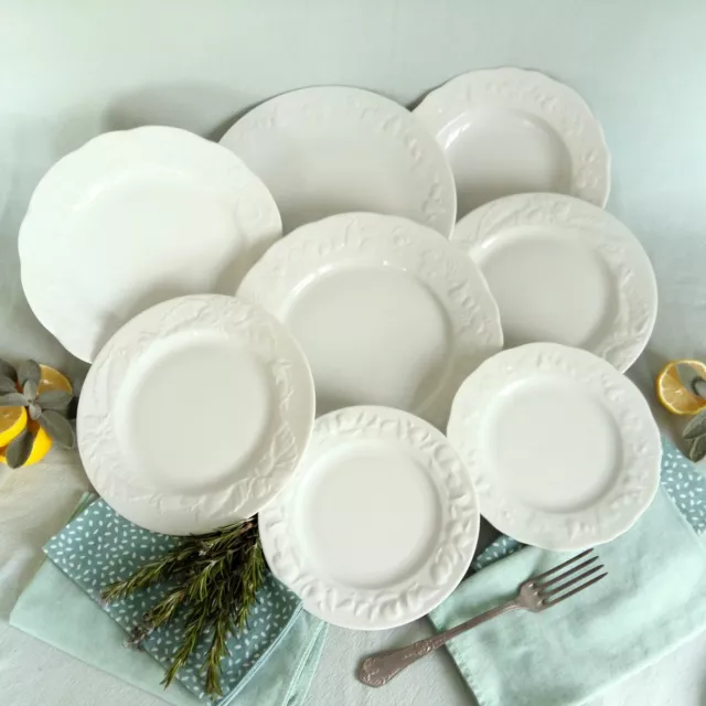 Set of EIGHT Limoges Porcelain Plates. Mismatched Vintage Limoges Plates/Dishes. 3