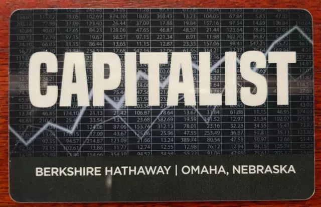 Berkshire Hathaway Card Carrying Capitalist Warren Buffett Charlie Munger Invest