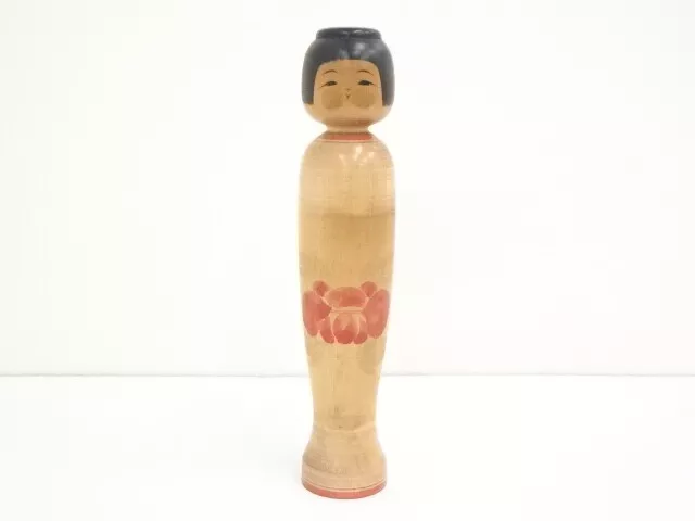 6233303: JAPANESE FOLK CRAFT / WOODEN KOKESHI DOLL / 30.3cm / SIGNED ARTISAN WOR