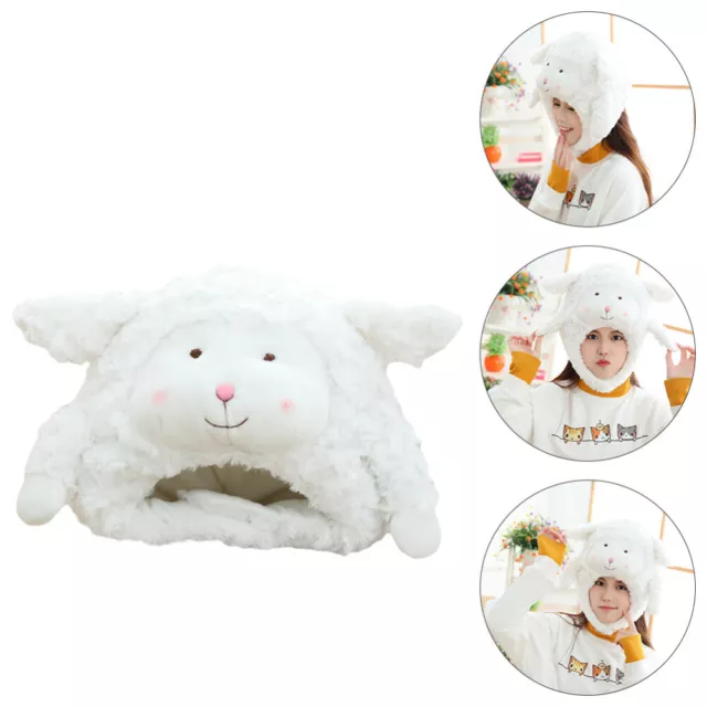 Plush Sheep Hat and Pp Cotton Photo Prop for Kids Animal Headband Toy