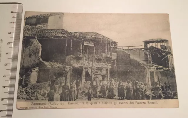 1905 Terremoto Calabria, Zammarò Rovine Palazzo Bonelli Animata Ediz Grati ACF