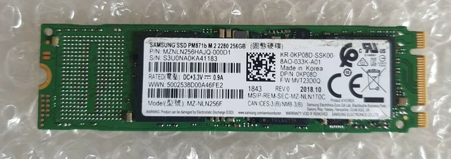 SAMSUNG PM871B M.2 2280 256GB MZ NLN256F SSD Solid State Drive Laptop 14.99 PicClick UK