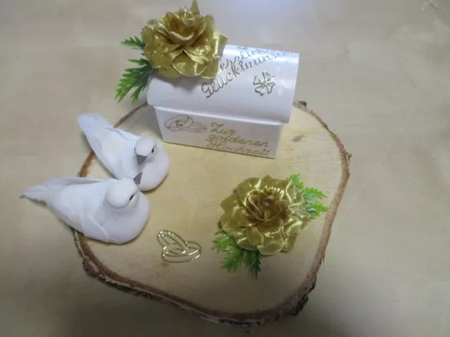 Geldgeschenk zur goldenen Hochzeit, Brautpaar,Truhe,auf Birke,Geschenkidee - Neu