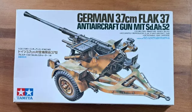 Tamiya German 3.7cm FLAK 37 Anti Aircraft Gun 35145 1/35 Scale