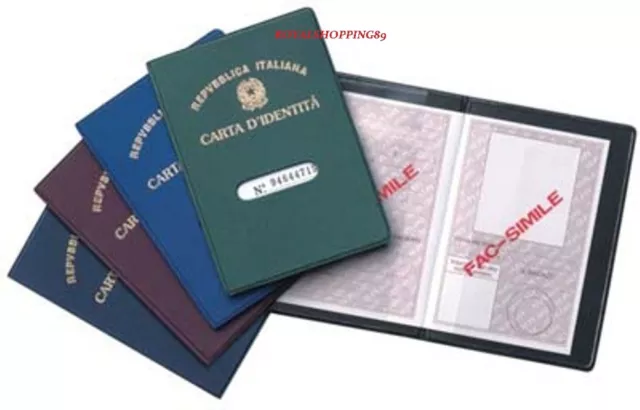 Porta Carta D'Identità Custodia Plastica Documento Trasparente Fodero Carte  624 