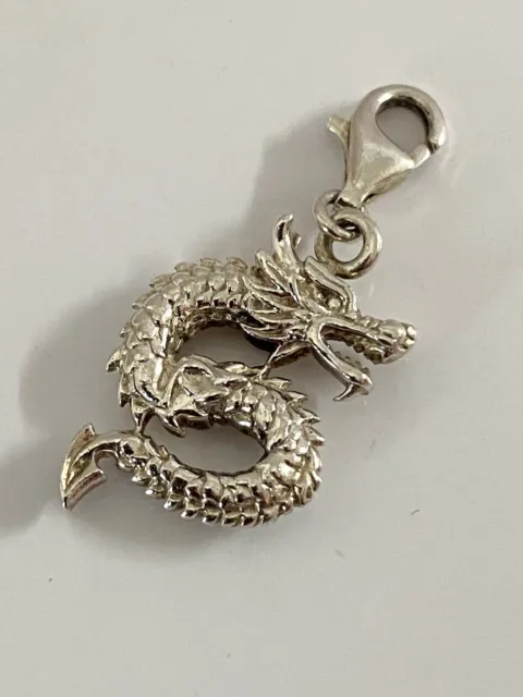 Genuine THOMAS SABO Auspicious DRAGON Solid Sterling Silver Bracelet Charm