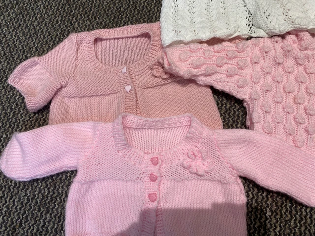 Baby Girls Age 9-12 Months Handmade Cardigan Bundle 2