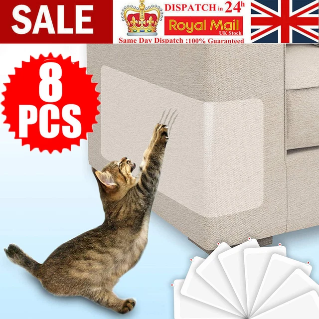 8X Cat Anti-Scratch Guard Mat Sofa Protective Cover Scratching Post Furniture UK