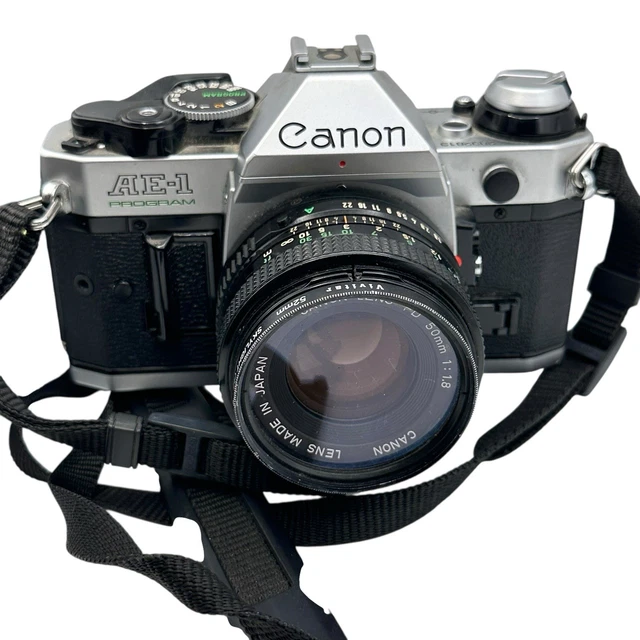 Canon AE-1 Program＋ FD 50mm Canon AE-1 Program 50mm FD f/1.8 with Power Winder – Film