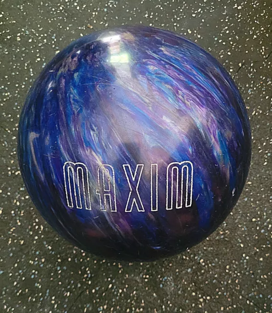Ebonite MAXIM Bowling Ball USBC Blue Purple Marble Swirl 11 LB W/Bag 3 1/4" span