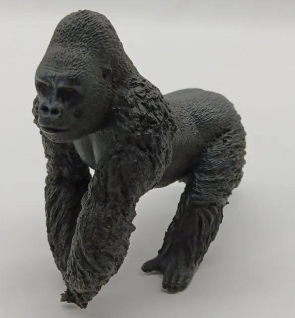 Schleich 2016 Black Male Silver Back Gorilla Animal Figure Figurine Toy