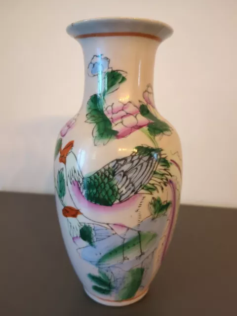 Vase Chinois Peint À La Main Porcelaine