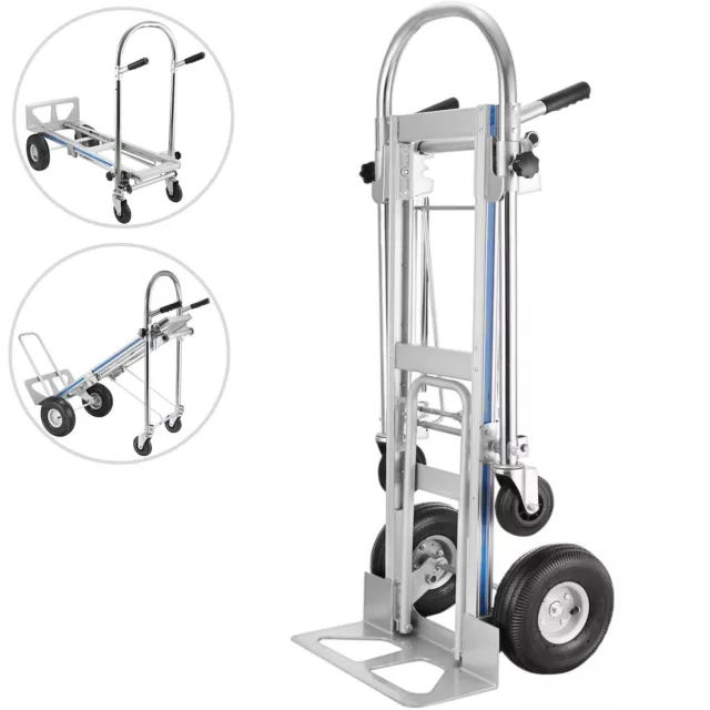 Zeno Aluminum Hand Truck 3 in 1 Folding Trolley Hand Truck Convertible Truck