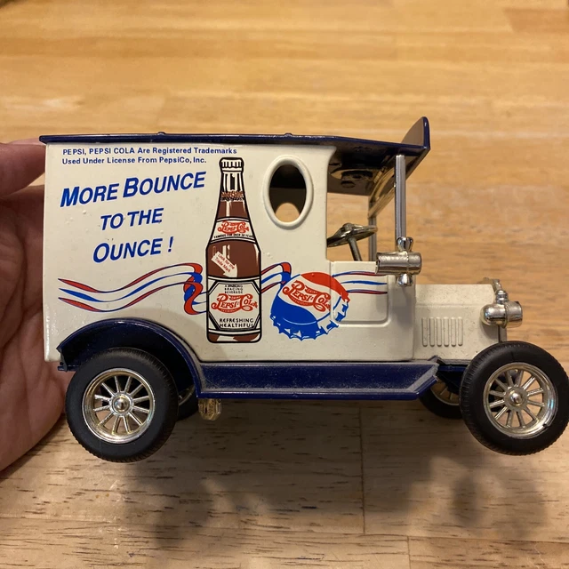 Vintage Pepsi Cola Golden Wheel Die Cast Truck Collectible Bank