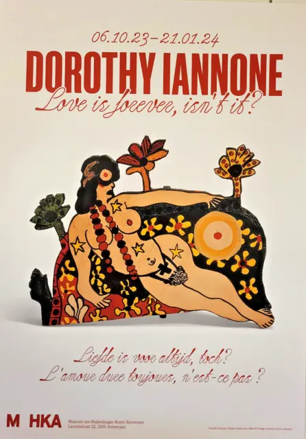 Dorothy Iannone - Affiche Originale Exposition - Anvers Belgique - 2023