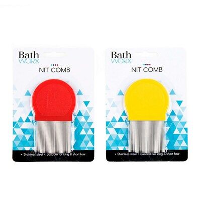 2 x  Round Flea Removal Lice Nit comb Stainless Steel hair comb brushes