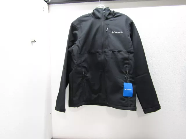 Columbia Mens Ascender Hooded Softshell Jacket Size M Black WM6045