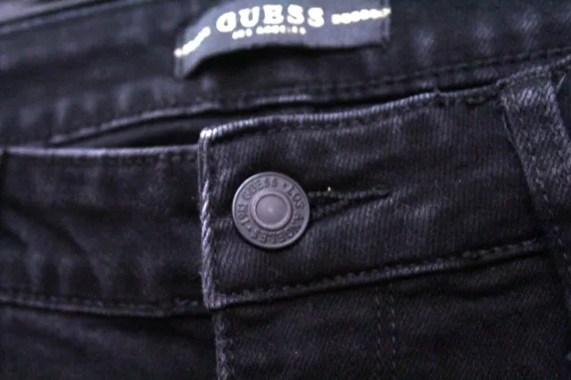 Guess Donna Pantalone Taglia 30/44 Cotone Jeans Nero Pant Woman Pants Logo 3