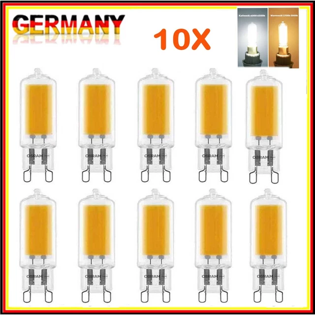 10x G9 LED 3W 5W Birne Sockel Leuchtmittel Führte Energiesparlampen 230V Dimmbar