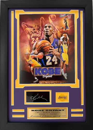 Los Angeles Lakers Kobe Bryant 8x10 Photo frame w/ team pin