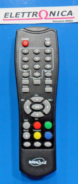 Telecomando Di Ricambio ARKAIA Per DIGIQUEST INVISIBILE – Compatibile Con RICD-1217 E RICD1205, Pronto All'uso, Infrarossi, 2 Anni Di Garanzia