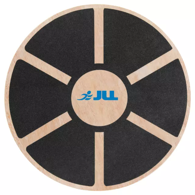 JLL® Wooden Wobble Board, Non-Slip, Balance Training, Exercise, Rehabilitation