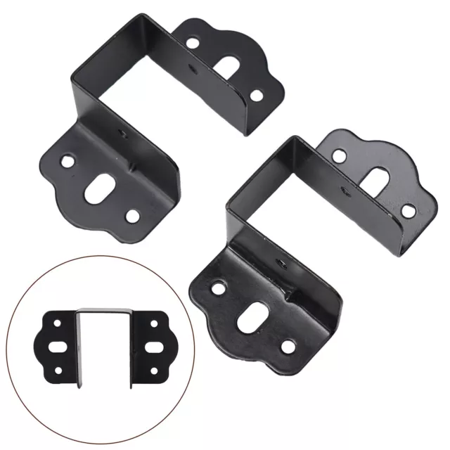U Shaped Bed Connector Brackets Durable Metal Construction Easy Install
