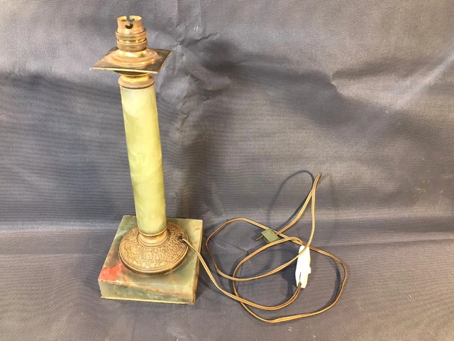 ANCIEN PIED DE lampe de salon en onyx et bronze de style Empire EUR 89