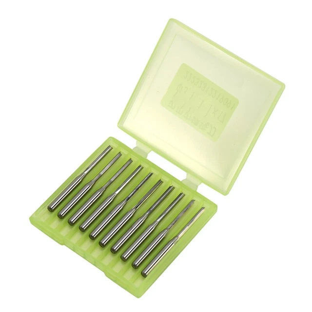 10pcs Flutes Straight Shank Milling Straight Slot Bit Z F2Y9