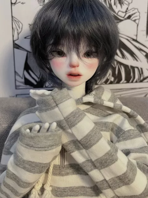 Cool 1/4 BJD Doll Boy Bare Dolls Resin Ball Jointed Doll with Face Make up Eyes