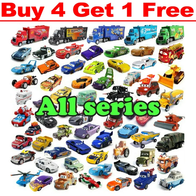 Disney Pixar Cars Lot Lightning McQueen 1:55 Diecast Model Car Toys Loose Gift