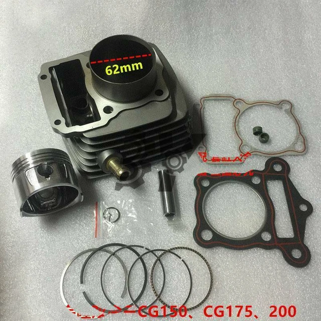 NEW 62mm Cylinder&Piston Set&Gasket Top End Kit All Sets For CG150 150CC