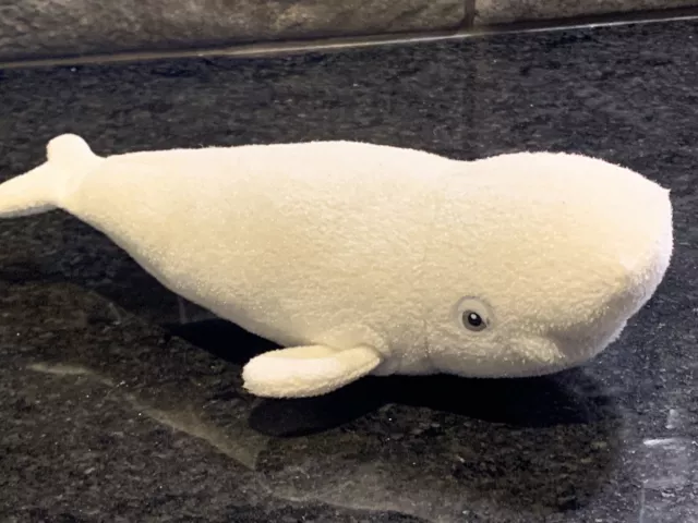 Disney Finding Nemo Dory Bandai White Baily Beluga Whale Soft Plush Toy 8.5”