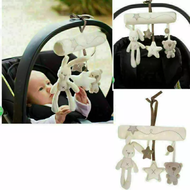 Newborn Infant Baby Pram Handbell Bed Stroller Soft Hanging Toy Animal Rattles