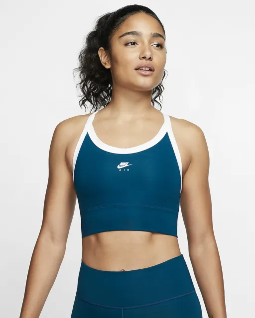 Nike Dri Fit Swoosh Air Force Medium Support Lace Up Sports Bra Size Small