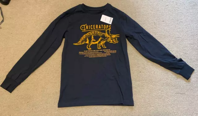 Next Boys Triceratops Long Sleeve T-Shirt Size 11 YRS BNWT