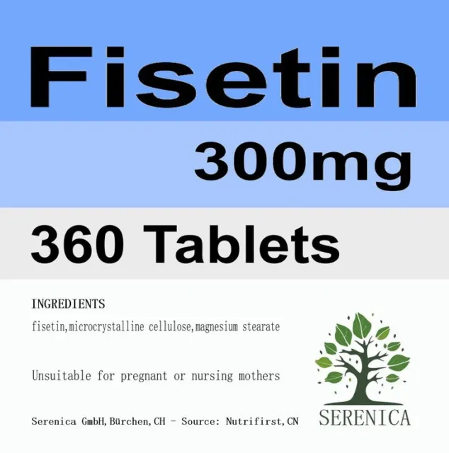 Fisetin Ultra Pure 300mg Senolytic x 360 Tablets