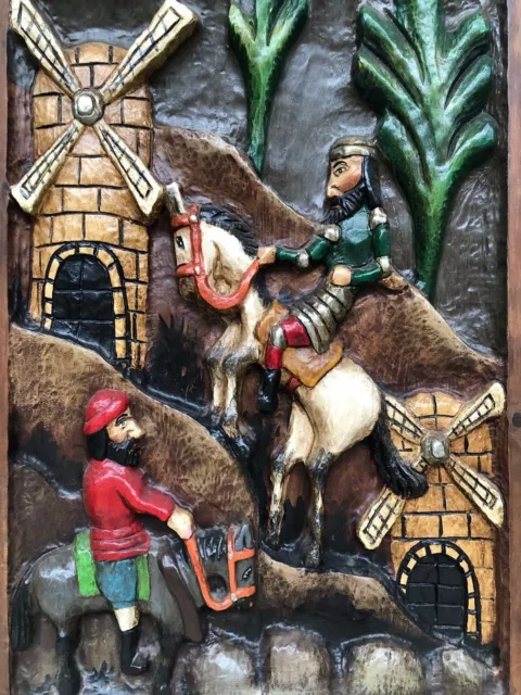 Spanish Carved Polychrome panel / carving in wood