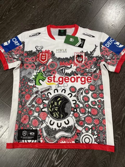 2022 St George Illawarra dragons indigenous jersey signed Jack Bird