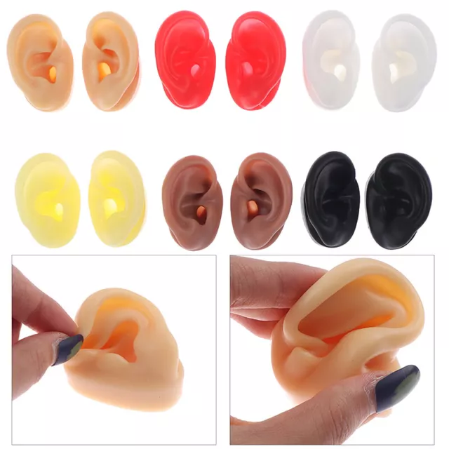 1X Silicone Ear Model Practice Piercing Tools Ear Stud Display Tool Body Jewe;d'